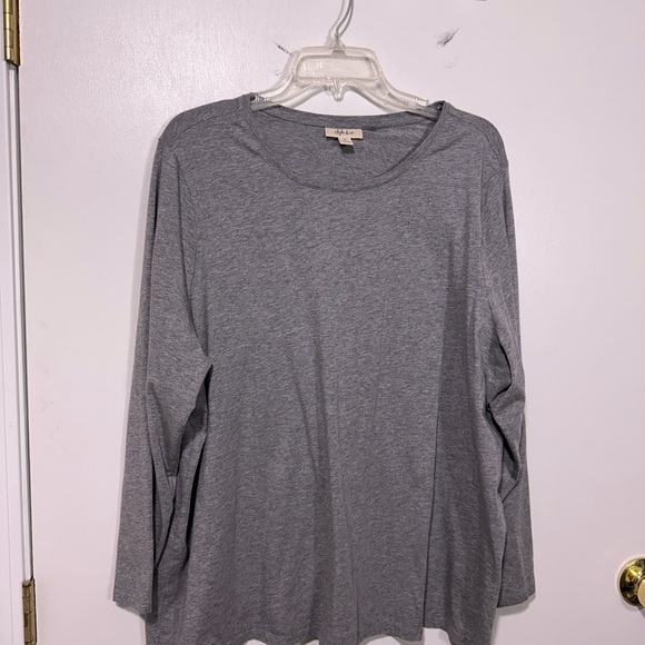 Style & Co. Tops - Style & Co Gray Long Sleeve Top
